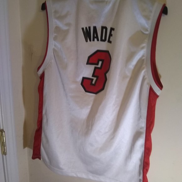 Dwayne Wade Miami Heat White Jersey #3 Reebok SZ: XL(18-20) Good Christmas Gift. - Picture 1 of 5